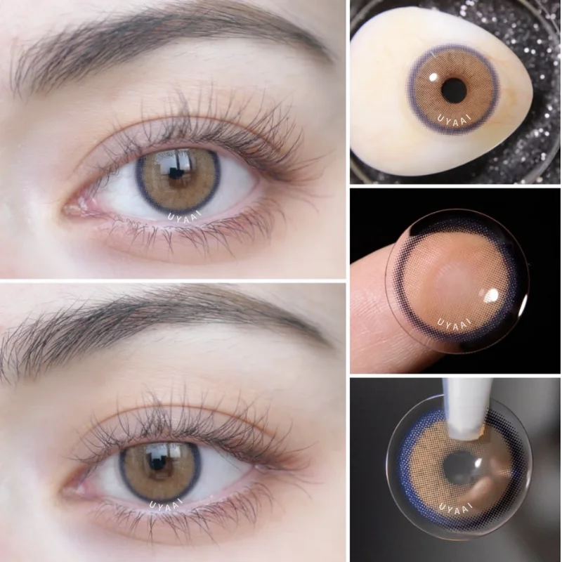 UYAAI 2Pcs/Pair Color Contact Lenses For Eyes Beauty Healthy Colorcon