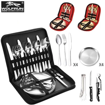 10pcs Stainless Steel Camping Cutlery Set 1