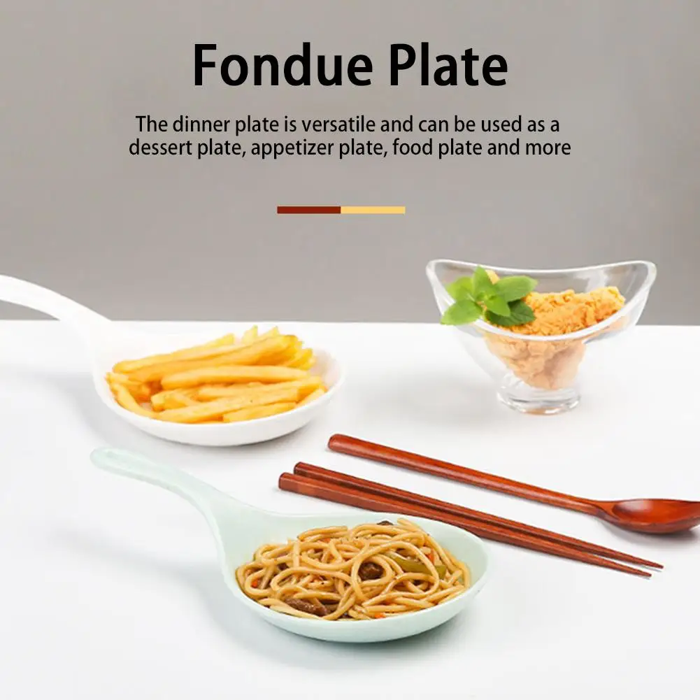 Korean Handheld Dish With Handle Large Spoon Tray Fries Fried Chicken Snack Plate Fruit Dessert Cake Platter Fruit plate cracker tray