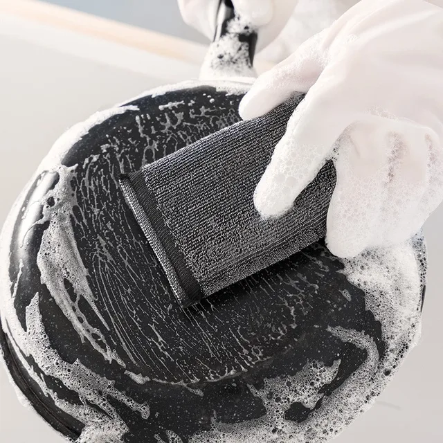 Kitchen cleaning sponge Durable Stainless steel wire Useful things for kitchen Cleaning and decontamination 3