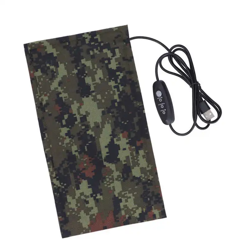 Heater Pad Electric Cloth Heater Carbon Fiber 3 Gears USB Power Supply DC5V Clothing Heating Pad Winter Outdoor Hiking Vest
