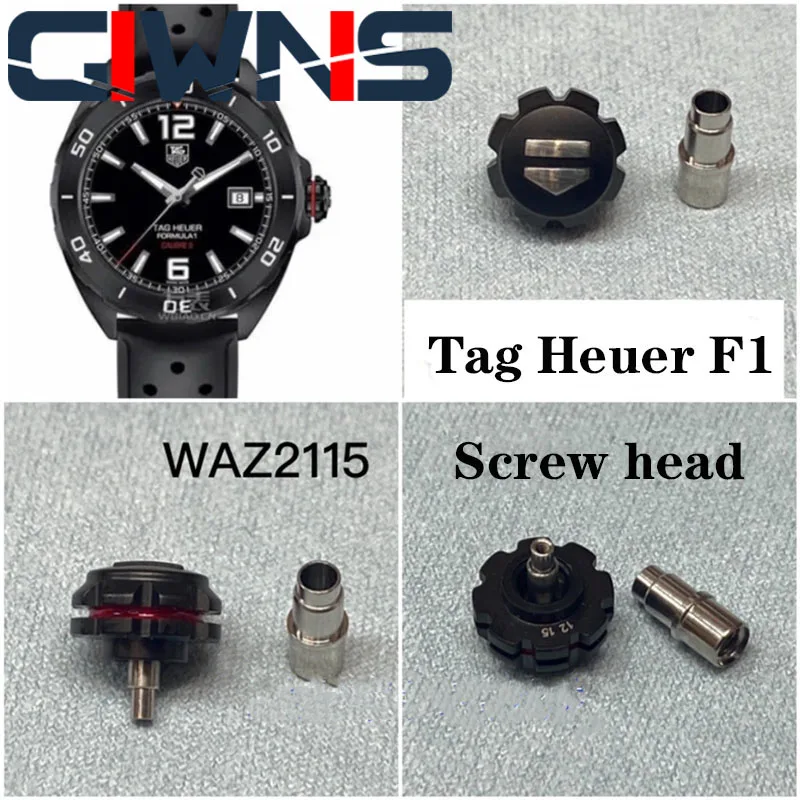 Per Tag Heuer F1 Viti Waz2115 Testa Orologio Maniglia Corona Accessori Asta
