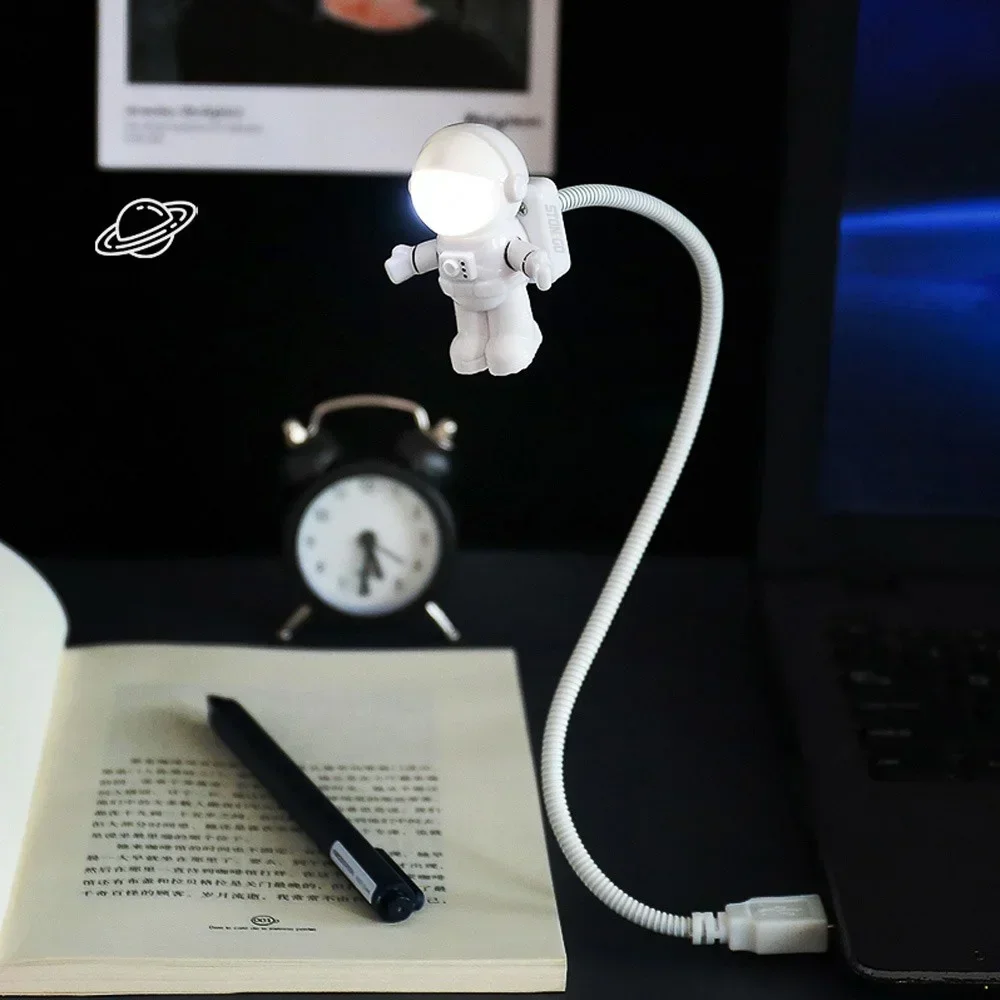 Creative Spaceman Astronaut LED Flexible USB Light, Night Light Toy for Laptop, Car, Power Bank, USB Charger Decor
