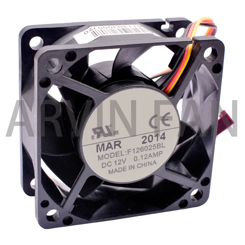 

F126025BL 6cm 6025 60mm Fan 60x60x25mm DC12V 0.12A Dual Ball Mute Speed Monitoring For Cooling Fan Of Chassis Power Supply CPU