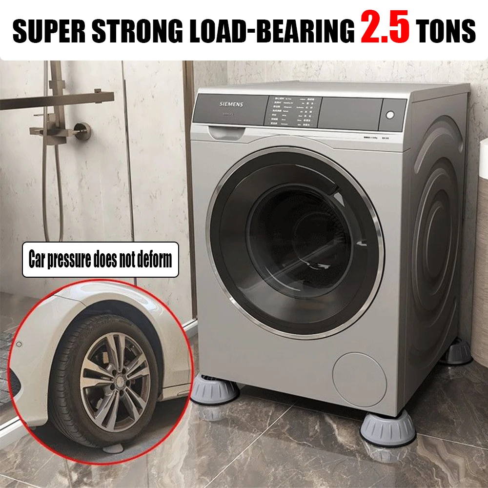 Anti Vibration Pads Rubber Mat Slipstop Silent Universal Washing Machine Refrigerator Support Dampers Stand 1/2/4Pcs