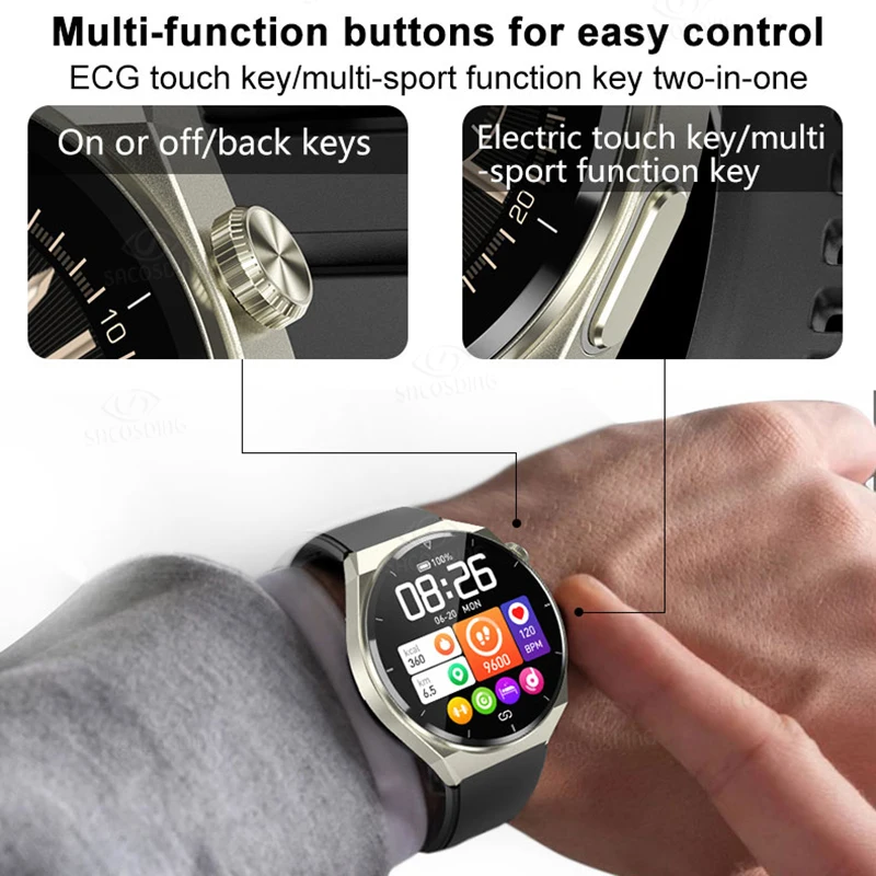 2023 ο  ECG + PPG Ʈ ġ  ǰ ɹڼ  ƮϽ  ð IP68  Smartwatch
