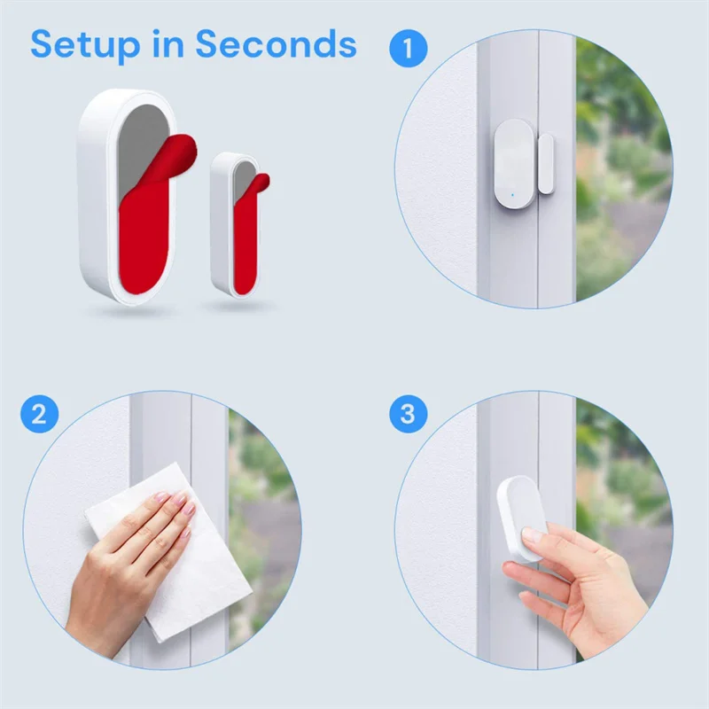 Tuya Door Window Sensor Zigbee Smart Home Security Detector Alarm Real Time Voice Control Work with Alexa Google Home Smart Life emergency call button for elderly