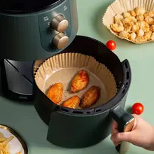 

Lohas 50pcs Baking Oil Paper Air Fryer Disposable Paper Liner Non-Stick Mat Steamer Paper Baking Mats Kitchen AirFryer Paper