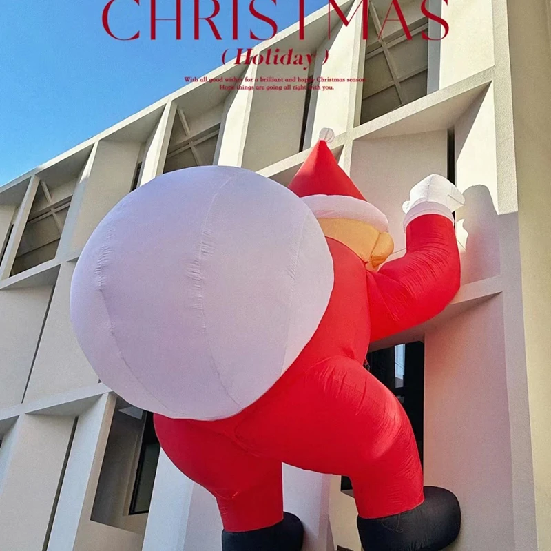 Père Noël Grimpeur Gonflable 2,4 m – Décoration Extérieure – photo 1
