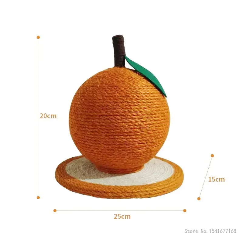 Creative Small Cat Climbing Frame, Scratching Plate, Cats Scratch Toy, Orange Shaped Scratching Column, Pet Supplies, 1Pc