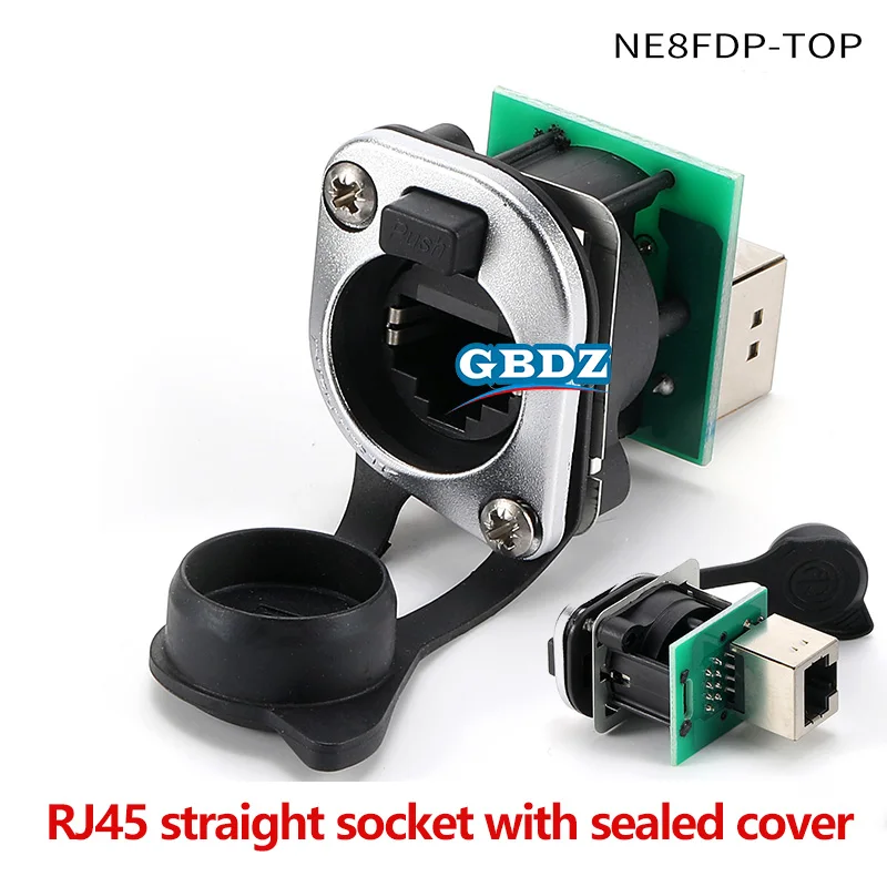EtherCON RJ45 CAT6 Chassis-Anschlüsse, Metallflansch, abschließbare Leiterplatte, vertikal montiert, Aufnahme für Audio-Video-LED-Beleuchtungsnetzwerk – Detail 36