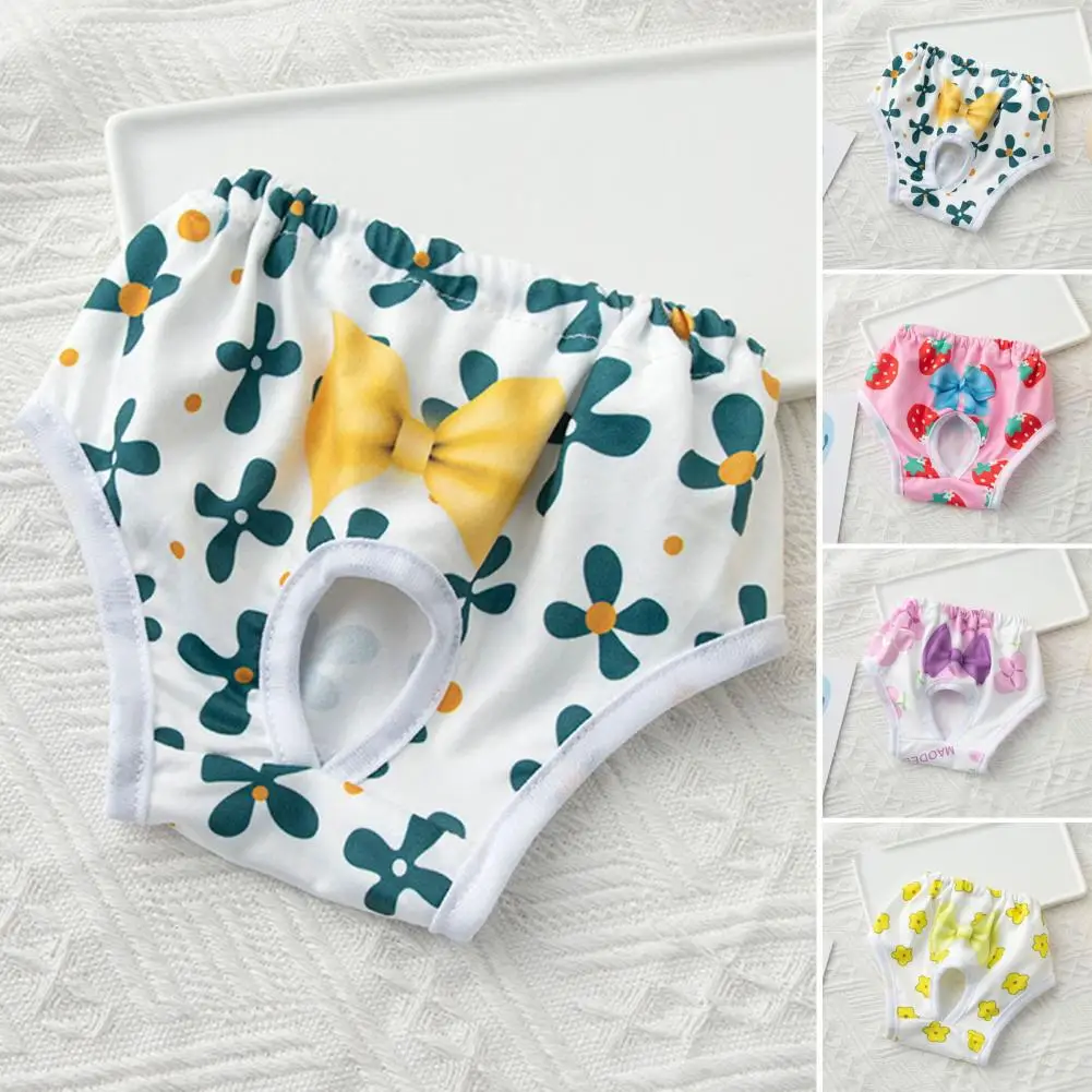 Dog Diapers for Heat Comfortable Absorbent Pet Menstrual Pants Physiological Diapers for Dogs Cartoon Patterned Puppy dog nappies dog diapers pet diapers