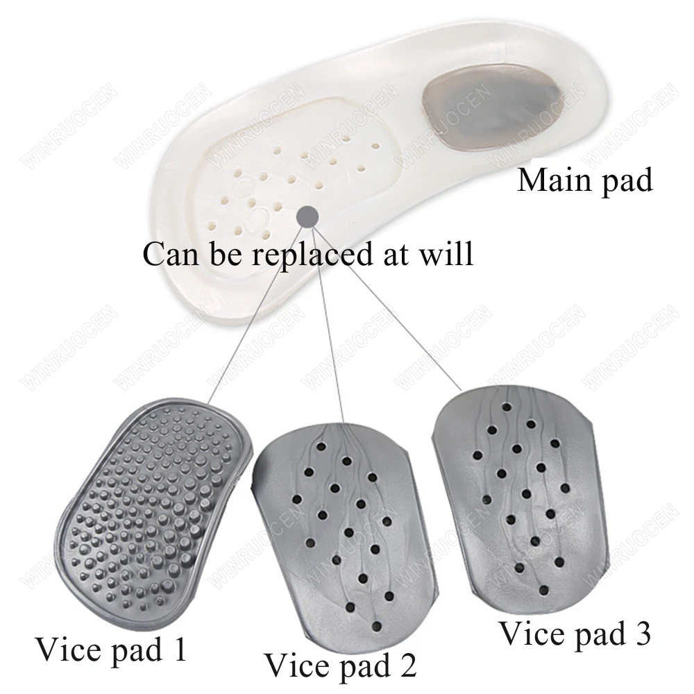 1/2 Set Unisex Orthopädische Halbe Einlegesohlen 3/4 Länge Arch Support Plattfuß Korrektur Fuß Schmerzlinderung Einlegesohlen Für Schuhe WINRUOCEN – Detail 7