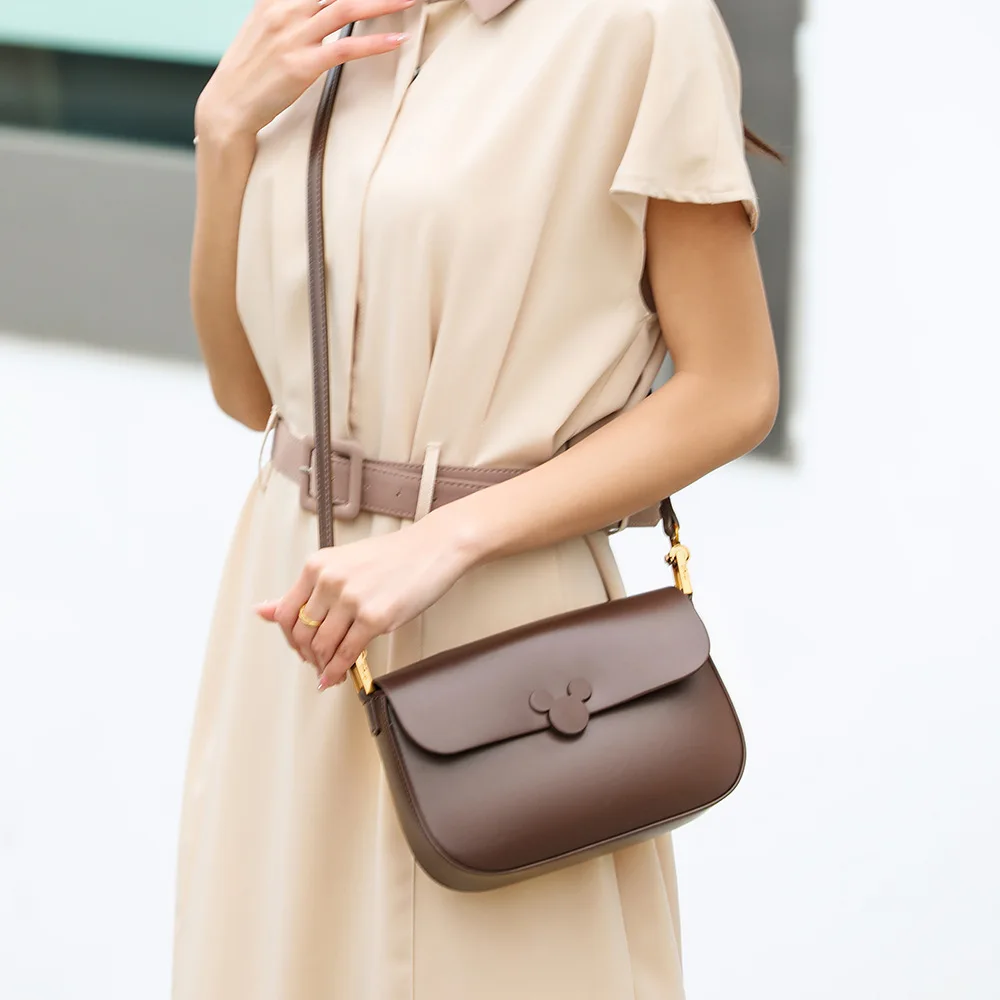 Disney Mickey Purses and Handbags PU Tote Bags for Women Simple Kawaii Crossbody Shoulder Bag Fashionable Case Cute Anime Wallet