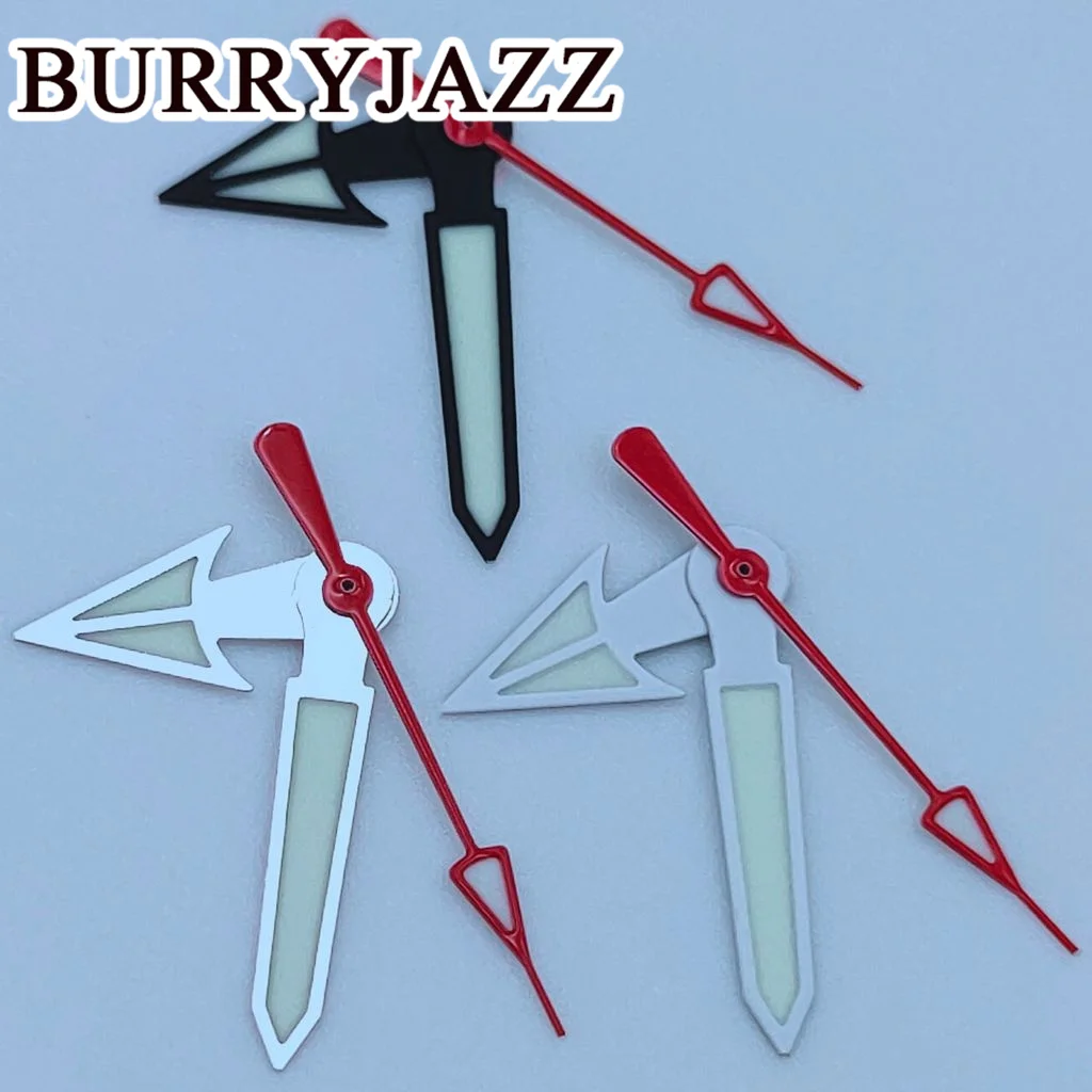 

BURRYJAZZ NH35 NH36 NH38 7S26 7S36 4R35 4R36 Watch Hands Black Red White Red Silver Red Hands Green Luminous