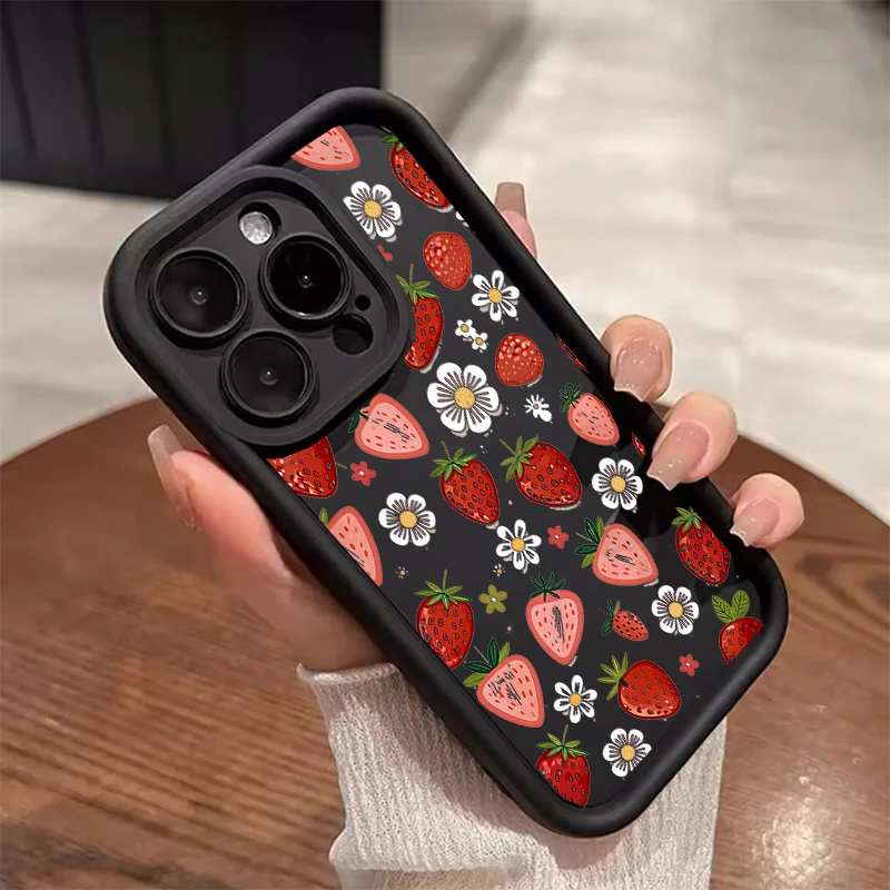 Strawberry Cherry Fruit Design Phone Case