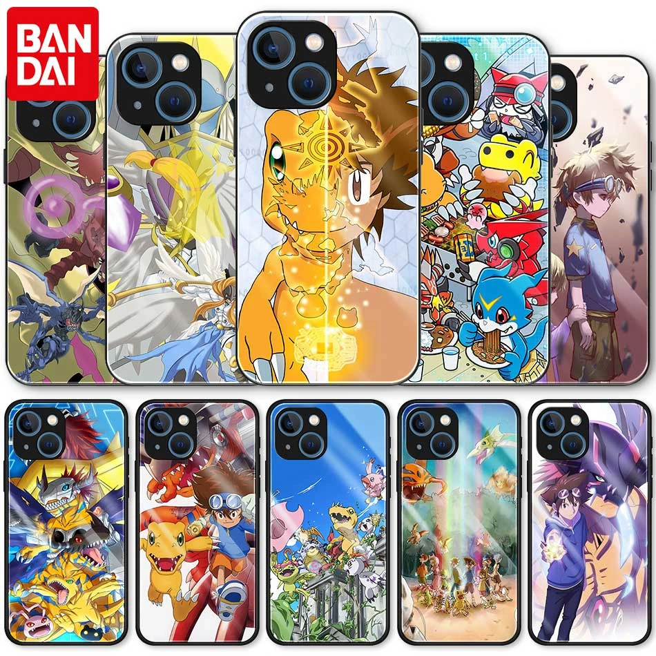 Digital Monster Digimon Adventure Tempered Glass Case for Apple iPhone 13 12 Mini 11 Pro Max 7 XR 8 XS X 6 6s Plus Phone Cover phone cases for iphone xr