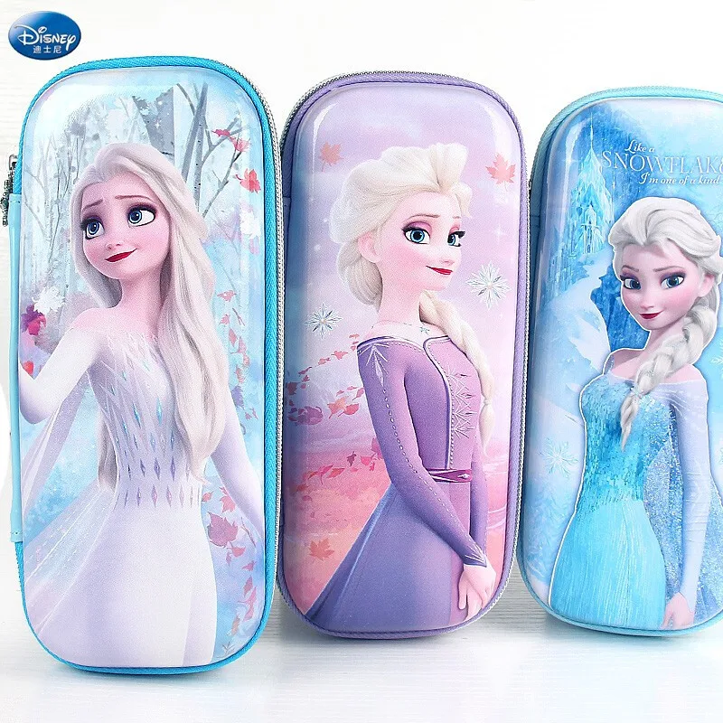 

Карандаш из мультфильма Disney, водонепроницаемая вместительная коробка для канцелярских принадлежностей на молнии, Эльза и Анна, игрушка для...