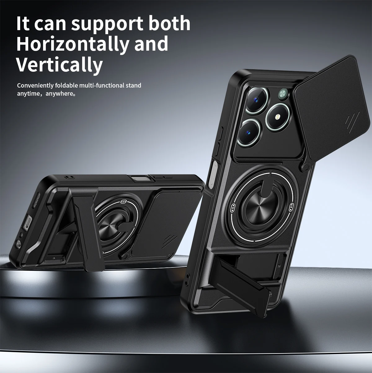 360° Rotating Ring Holder Magnetic Phone Case Protective Cover