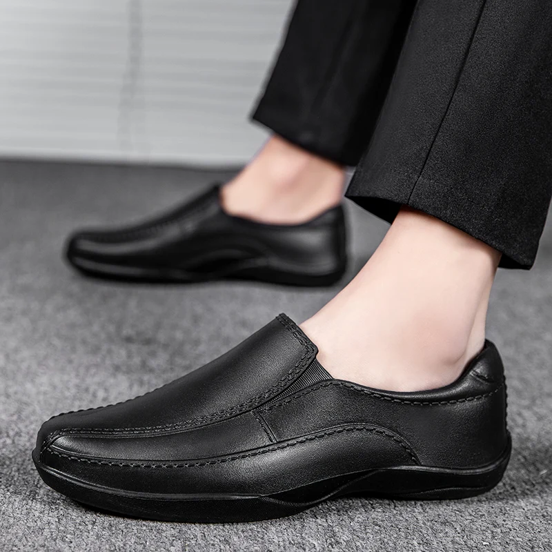 

Fashion Pop Men Chef Shoes Casual Anti-skid Kitchen Cook Flat Working Shoes Waterproof Oil-Proof Footwear Lightweight Slip-on