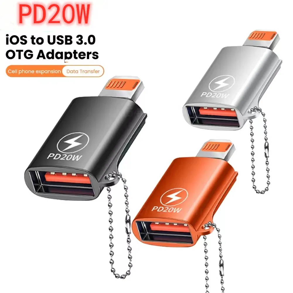 USB 3.0 OTG Adapter for IPhone 14 13 12 11 Pro XS Max XR X 8 Plus 7 6s IPad Lightning Male To USB 3.0 Adapter for IOS 13 Above otg adapter lightning to usb otg adapter