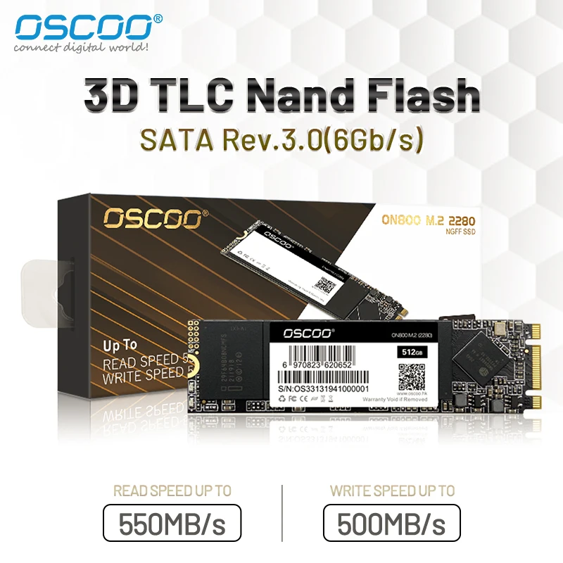Oscoo Ssd M.2 2280 Sata Iii Disco Rigido 6 Gb/S M2 64Gb 128Gb 256Gb 512Gb Ngff Ssd 1Tb Hdd Disco Duro Per Laptop Desktop Xiaomi