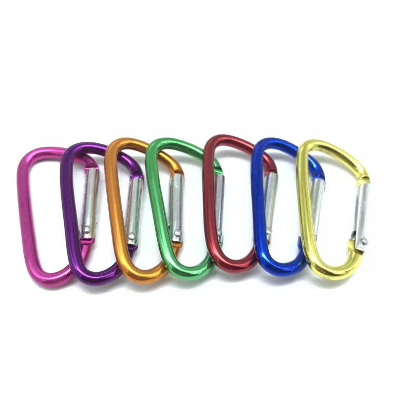 4 Pcs 5 D shaped Outdoor Aluminum Alloy Hook Mountaineering Buckle