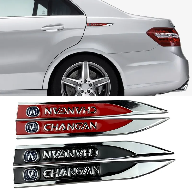 

2 шт. для CHANGAN EDO Alsvin CS35 Honor CS95 CS35 CS85 Eado CS15 CS55 металлический автомобильный брызговик Боковой бампер значок наклейка на багажник