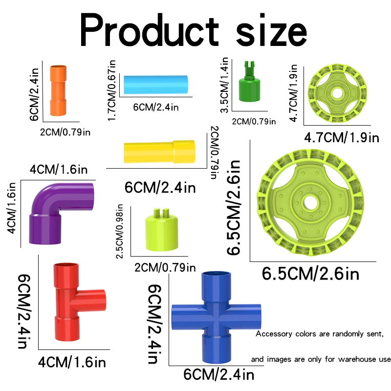 Building By Splicing Water Pipes Building Blocks DIY Toys pipe building toys