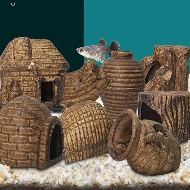 

Aquarium Decoration Rock Caves Hideaway for Shrimp Cichlid Hiding Breeding Spawning Hideout Decor for Territorial Fish