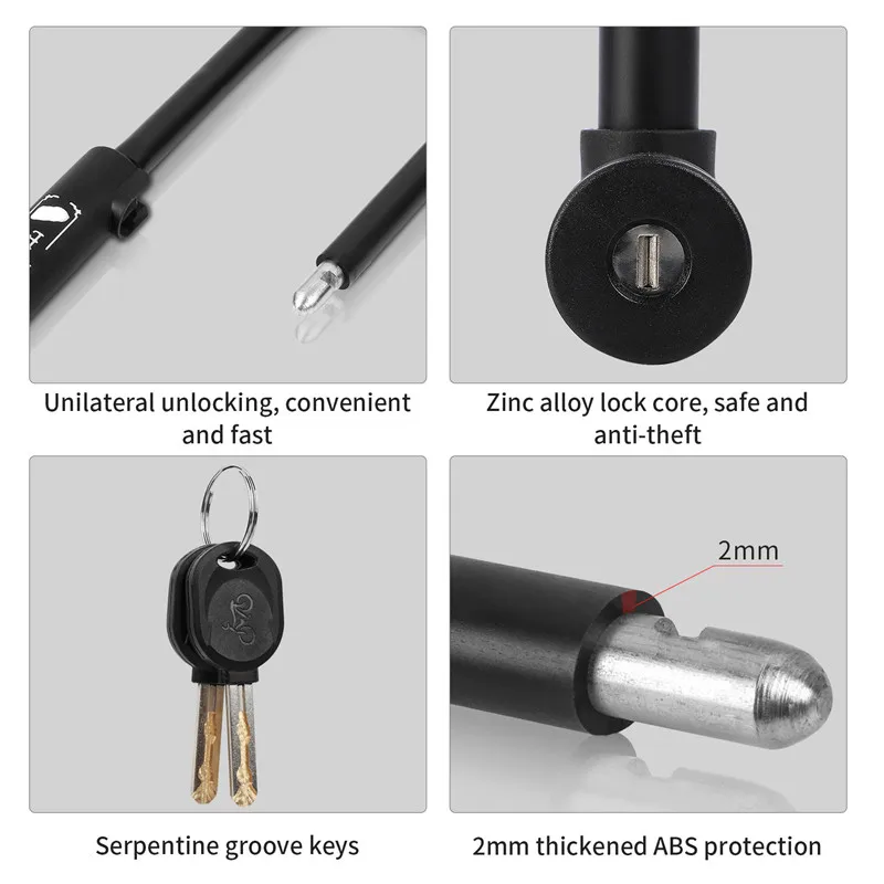 Ultra-Secure Steel U-Lock for Bicycles - Anti-Theft Cycling Security Accessory