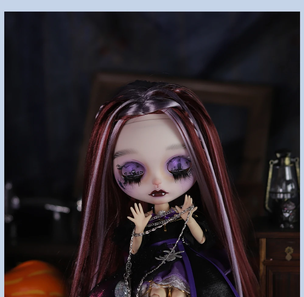Neo Blythe Doll Halloween Spooky Costume with Hat 8