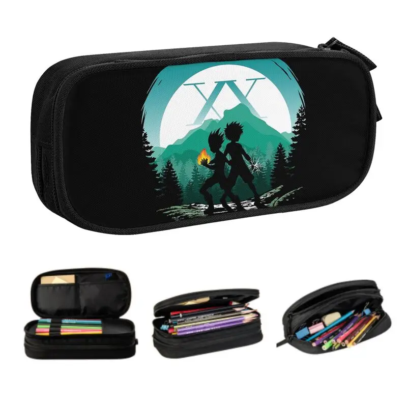 

Cute Hunter X Hunter Pencil Case for Boys Gilrs Custom Anime Manga Killua Zoldyck Large Capacity Pen Bag Box School Supplies