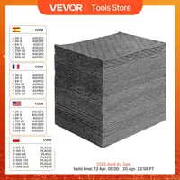 VEVOR Spill Absorbent Pads Universal Absorbing Mat Absorbs up 12 Gal Polypropylene Absorbent Pad for Oil Water and Other Liquids 1