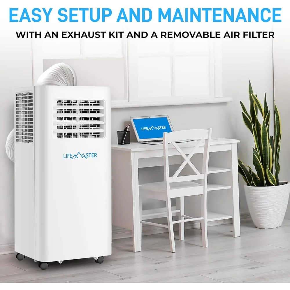 8,000 BTU Portable Air Conditioners, Room Air Conditioner with Digital Remote for Room up to 350 Sq.Ft, 3-in-1 Portable AC Unit 4