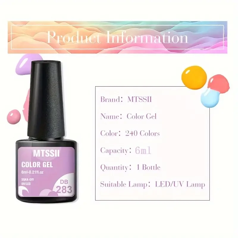 Mtssii 10PCS Nude Pink Gel Nail Polish Set Semi Permanent Soak Off UV Led Hybrid Varnish Art Gel Kits Nail Supplies 6