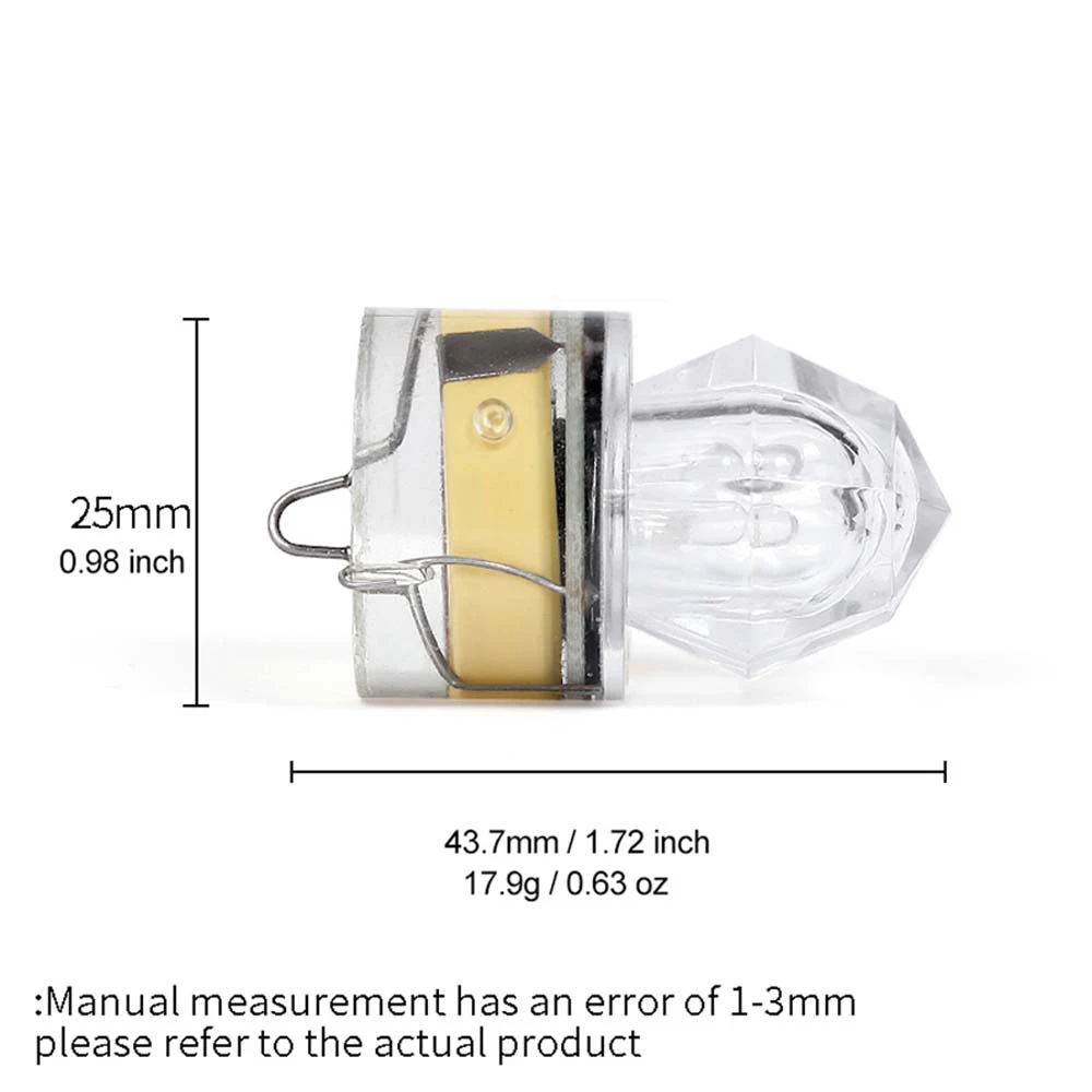 LED fishing light underwater deep projection light waterproof diamond tube underwater color fishing lure 1