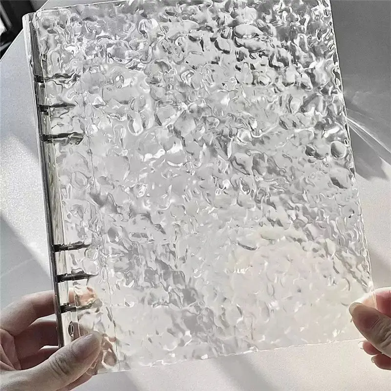 A01E-A5 아크릴 투명 쉘 루즈리프 포토 앨범, DIY 탈부착식 바인더, 6홀 아크릴 앨범 바인더 20페이지 포함