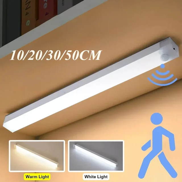 Lampe LED portable avec capteur de mouvement PIR, aste, éclairage intérieur, lampes USB, lumière à batterie 1