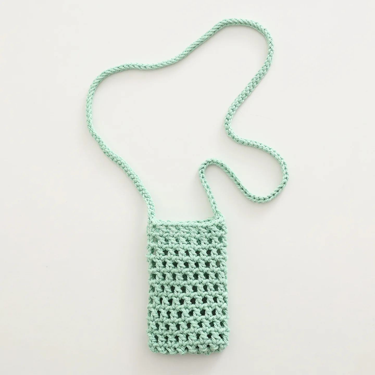 New Hollow Knitting Phone Bag For Women Colorful Hand Woven Shoulder Crossbody Bag Simple Travel Beach Handbag Small Purse Pouch 9