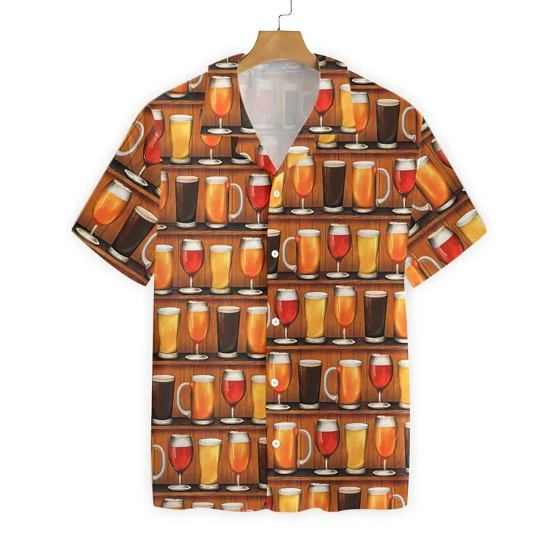 thumbnail image 1 of Nueva Camisa hawaiana de manga corta con estampado de rayas para hombre, camisetas Aloha, camisetas cubanas, blusas informales de verano de gran tamaño para mujer, 1 of 4