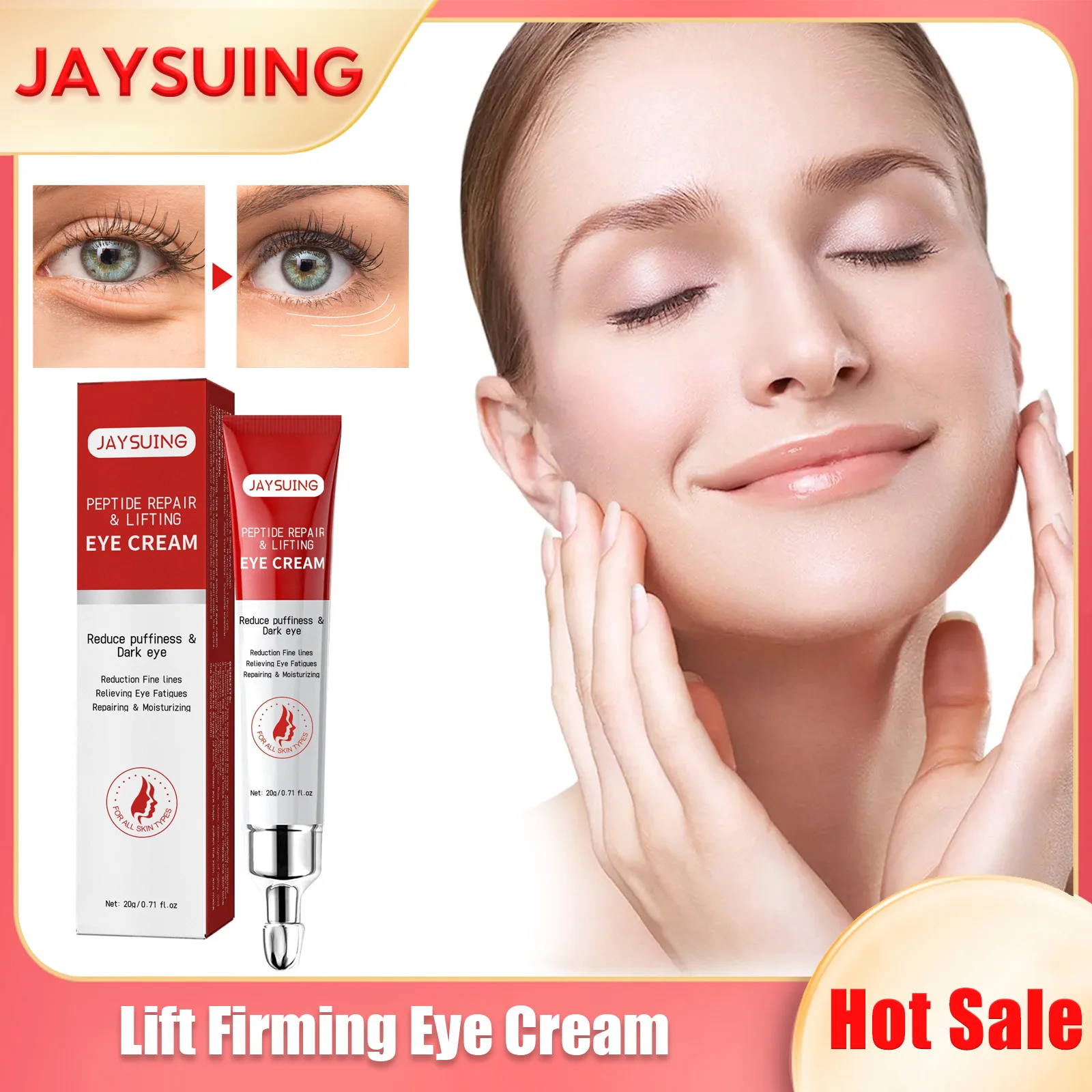 Lifting Firming Eye Cream Wrinkle Removal Fade Fine Line Remove Dark Circles Eye Bag Moisturizing Whitening Anti Aging Eye Cream