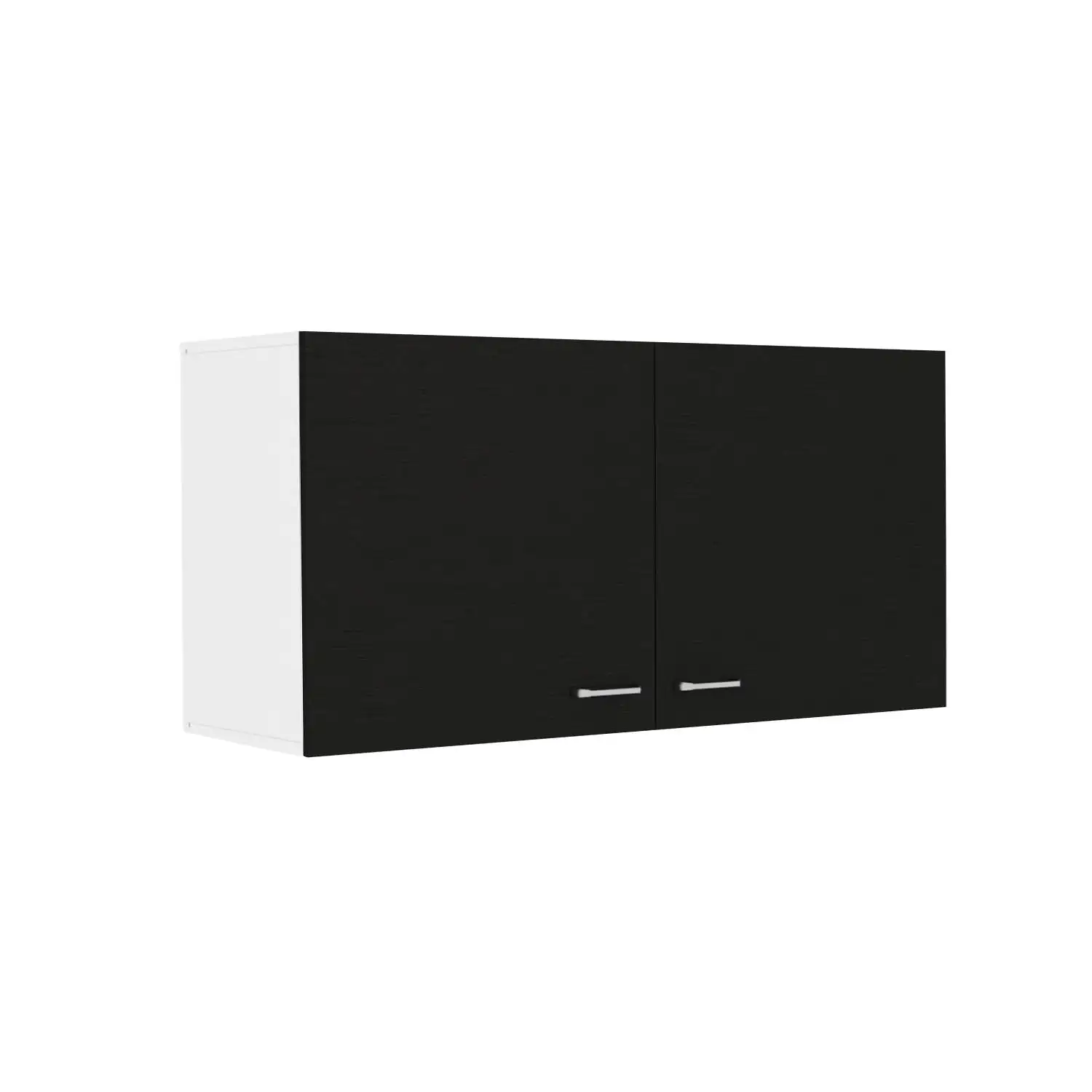 Napoles 39" W Double Door Wall Cabinet White - Black 4
