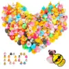 1-100pcs Rubber Ducks in Bulk,Assortment Duckies for Jeep Ducking Floater Duck Bath Toys Party Favors 2