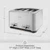 Die-Cast Smart Toaster, Brushed Aluminum 6
