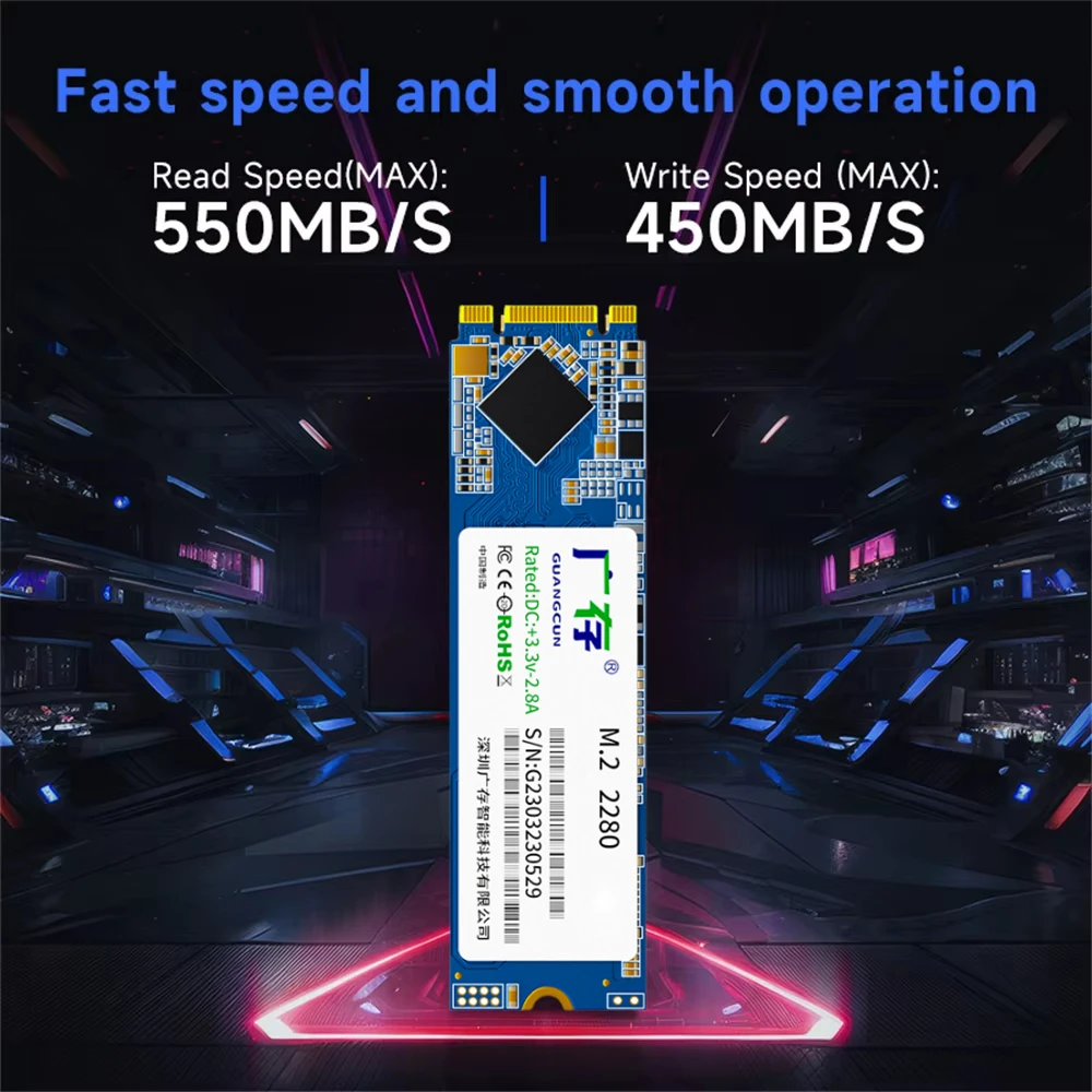 SSD M2 SATA M.2 NGFF SATA III Solid State Drive 1TB 2TB 2280 Internal Hard Drive Disk For Laptops Desktop Notebook