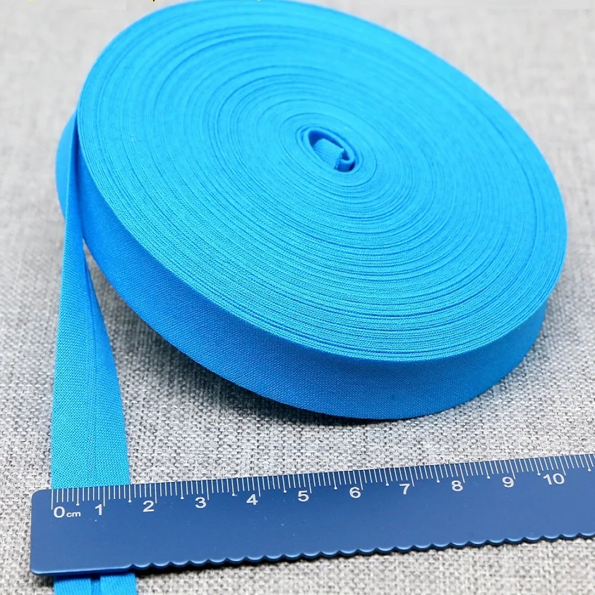 Cotton 15mm Bias Tap Wrinkle-Free Edging Strips for Cloth Shoe Insoles Plain Weave for Suit Shoe & Clothing Edging cotton bias tape,satin ribbon,cotton webbing tapes,fabric craft supplies