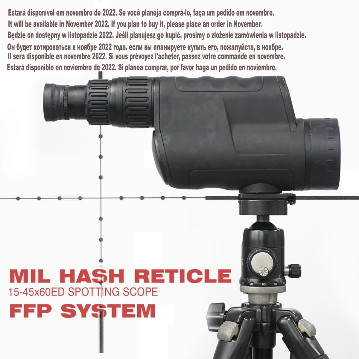 paracadute Credo Grande spotting scope with mil dot reticle clic