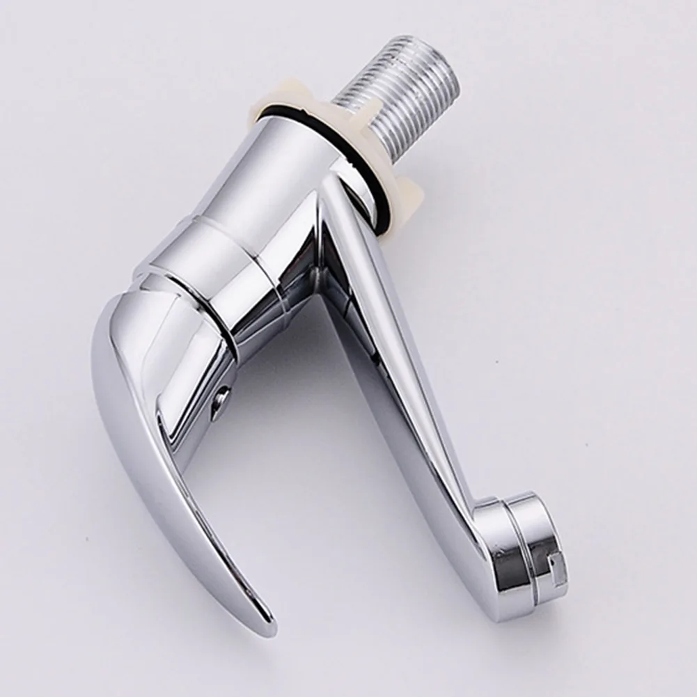Kitchen Faucets Chrome Deck Mount Bathroom Basin Faucets Zinc Alloy Single Handle Single Cold Sink Water Tap