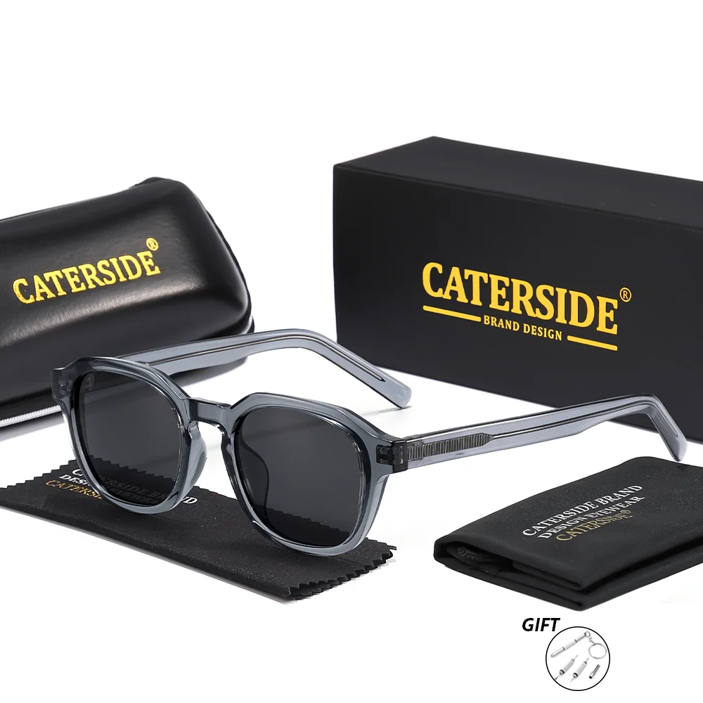 CATERSIDE Optische Sonnenbrille für Herren, Acetat-Rahmen, Myopie, Weitsichtigkeit, polarisierte Brillen, Damen-Sonnenschutzbrille – Detail 6